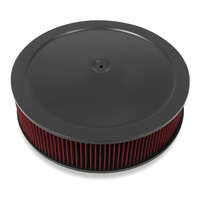 Holley Air Cleaner 16 in. Dia. 4 in. Height Red Washable Black Stamped Steel HL120-4240