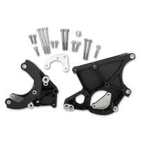 Holley Accessory Drive Bracket Kit for R4 A/C Compressor Aluminium Black Chevrolet LS Kit HL20-131BK