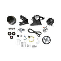 Holley Pulley Kit LS Swap Serpentine Alternator Power Steering A/C GM Type 2 130 Amp Alternator Black Kit HL20-136BK