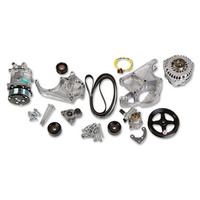 Holley Pulley Set Serpentine LS Engine Swap Accessory Drive System Sanden 508 A/C Chevrolet V8 Kit HL20-137