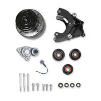 Holley Pulley Kit LS Swap Serpentine A/C R4 Black Kit HL20-140BK