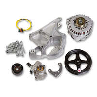 Holley Pulley Set Serpentine LS Engine Swap Accessory Drive System Without A/C Chevrolet V8 Kit HL20-143