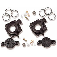 Holley Dual Quick Change Covers Vacuum Diaphragm Plastic Black with Balance Tube for Dual Carbs Kit HL20-73