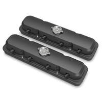 Holley Valve Cover Pontiac 4.125 in. Height GM LS Engines Cast Aluminum Satin Black Pair HL241-192