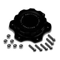 Holley Fuel Cell Cap Screw-on Billet Aluminium Black Anodised Cap Mounting Plate 6 Bolt Holes HL241-226