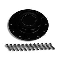 Holley Fuel Cell Cap Screw-on Billet Aluminium Black Anodised Cap Mounting Plate 12 Bolt Holes HL241-227