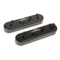 Holley Valve Cover Fabricated LS GM LS Engines Fabricated Aluminum Satin Black Pair HL241-294