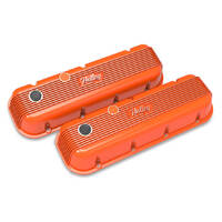 Holley Valve Cover Vintage Series Vintage Series Big Block Chevrolet Cast Aluminum Factory Orange Pair HL241-304