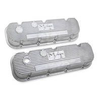 Holley Valve Cover M/T BBC Standard Height Big Block Chevrolet Cast Aluminum Natural Pair HL241-87