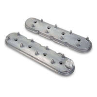 Holley Valve Cover w/ Coil Mounts Standard Height GM LS Engines Cast Aluminum Natural Pair HL241-88