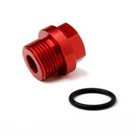 Holley Fitting Fuel Bowl Inlet Plug -8 AN Male Threads Hex Head Red Anodised Aluminium HL26-144-2