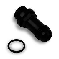 Holley Carburetor Inlet Fitting Aluminium Black Anodised -6 AN Male Threads -6 AN O-ring Male Threads HL26-164-1