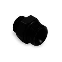 Holley Fitting Coupler Straight Aluminium Black Anodised -8 AN O-ring Male Threads HL26-165