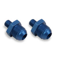 Holley Fittings Straight 10mm x 1.0 To -8 AN Male Aluminium Blue Pair HL26-180