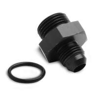 Holley Fuel Fitting -6 AN Male to 8 AN Straight Cut Male O-Ring Aluminium Black Anodised HL26-183