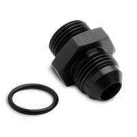 Holley Fuel Fitting -8 AN Male to -8 AN Straight Cut Male O-Ring Aluminium Black Anodised HL26-184