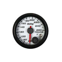 Holley 2-1/16 Trans Temp Gauge-Wht HL26-605W