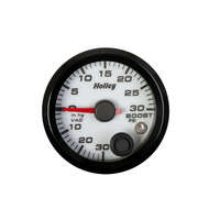 Holley 2-1/16 Boost/Vac Gauge-Wht HL26-606W