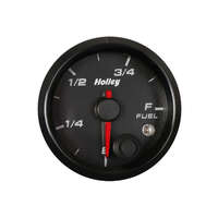 Holley Gauge Fuel Level Standalone Style Analog Empty-Full 2 1/16 in. Black Face Programmable HL26-614