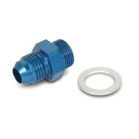 Holley Fitting Carburetor Inlet -6 AN Male to 9/16-24 in. Male Thread Aluminium Blue HL26-75