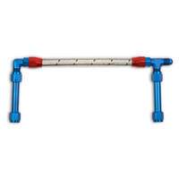 Holley Fuel Line Braided Flex Stainless Aluminium Red/Blue Fittings -6 AN Male -6 AN Female Ultra 4150HP HL34-45