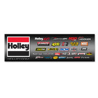 Holley Banner Vinyl White Background Family Logo 24 in. x 108 in. HL36-277