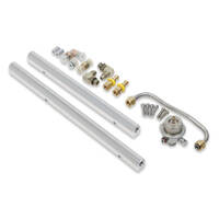 Holley EFI Fuel Rail EFI Aluminium Clear Anodised Universal Holley Stealth Ram with Non-Adjustable Regulator Each