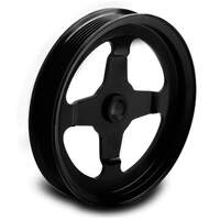 Holley Power Steering Pulley Serpentine 6-groove Steel Black 6.700 in. O.D. Chevy HL97-152