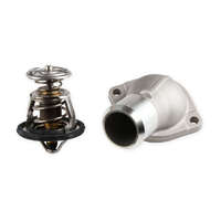 Holley Water Neck Aluminium Natural 180 Degree Thermostat 1.50 in. Hose GM LS/LT Engines HL97-169