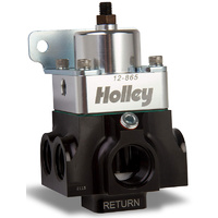 Holley VR Series Billet 4-Port Fuel Pressure Regulator 4-9 PSI  x2 -10AN NPT