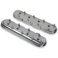 Holley Polished Aluminium Valve Covers Suit GM LS Series V8 241-90