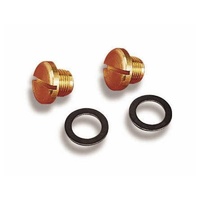 Holley Quick change fuel Bowl Plugs Kit Includes x2 Plugs & x2 Gaskets 26-85