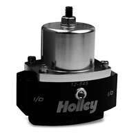 Holley Fuel Pressure Regulator HP Billet Aluminium Black/Clear 4.5 to 9 psi -8 AN Inlet/Outlet -6 AN Return HY12845