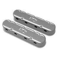 Holley Valve Cover Vintage Series 3.75 in. Height GM LS Engines Cast Aluminum Natural Pair HY241170