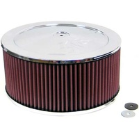 K&N Chrome Custom Air Cleaner Filter 11 x 6" Neck Size 7-5/16" 186mm KN60-1250