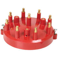 Mallory Distributor Cap Male/HEI-Style Red Screw-Down Mallory V8 Each