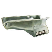 Moroso Oil Pan, Steel, 8-1/4" Deep, 6.6L Suit SB Chev 1980-85, R/H Dipstick, 2-Piece Main & Dart SHP Block