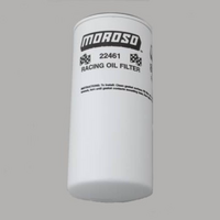 Moroso Racing Oil Filter Burst Strength: 350 psi(max) Suits Chevy, 13/16"-16 UNF thread, extra long design (8" high)