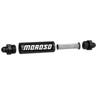 Moroso In-Line Fuel Filter-8 AN, 6-1/2" overall length