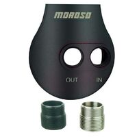 Moroso Oil Filter Mount Billet Aluminium Single Filter -12 AN Inlet/Outlet 3/4 in.-16 Thread Filter Each