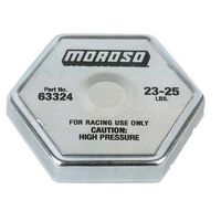 Moroso Radiator Cap Steel Hexagon Moroso Logo 27-29 psi Each