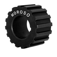 Moroso Pulley Crankshaft Gilmer-Style Billet Aluminium Clear Anodized 3/8in. Pitch 16-Tooth 1.0in. Wide Each