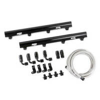 MSD Fuel Rails Atomic EFI Billet Aluminium Black Anodised Plumbing Kit for use with LS1/2/6 AirForce Manifold Kit MSD-2721