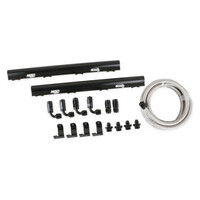 MSD Fuel Rails Atomic EFI Billet Aluminium Black Anodised Plumbing Kit for use with LT1 AirForce Manifold Kit MSD-2725