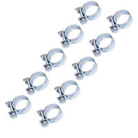 MSD Hose Clamps Atomic TBI T-bolt Style 0.656 in. Size Stainless Steel Polished Set of 10 MSD-2928