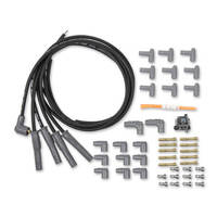 MSD Spark Plug Wires Copper Silicone Multi-Angle 8.5mm Dia. Black Universal 4-cylinder Set MSD-31153