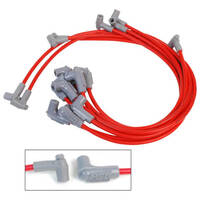 MSD Spark Plug Wires Super Conductor Spiral Core 8.5mm Red 90 Degree Boots For Chevrolet Small Block V8 Set MSD-31249