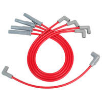 MSD Spark Plug Wires Super Conductor Spiral Core 8.5mm Red Multi-Angle Boots For For Ford 2.3L L4 Set MSD-31259