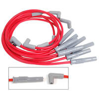 MSD Spark Plug Wires Ferro-Spiral Silicone Straight 8.5mm Dia. Red Small Block For For Ford Set MSD-31329