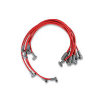 MSD Spark Plug Wires Copper Silicone 90 Degree 8.5mm Dia. Red SBC 350 Set MSD-31359